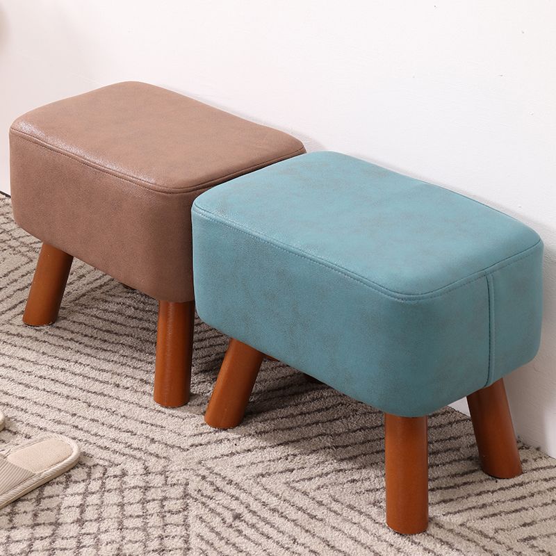 Contemporary Standard Stain Resistant Pure Color Leather Indoor Standard