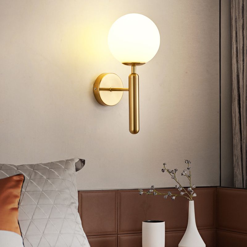 Sphere Shape Glass Sconce Light Modern Style Wall Sconce Lighting for Living Room