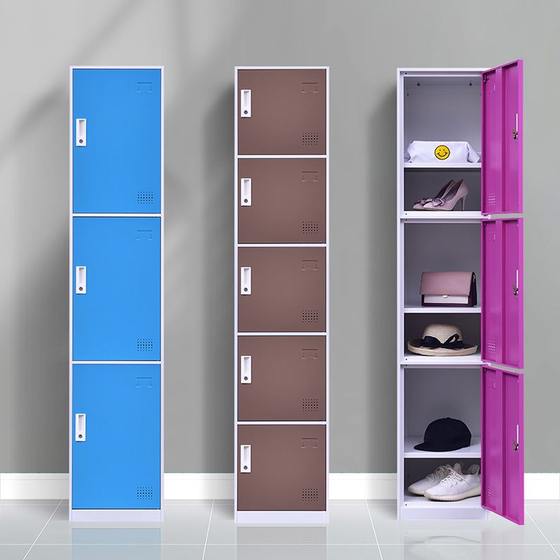 Non-Hanging Storage Cabinet Contemporary Steel Wardrobe Armoire