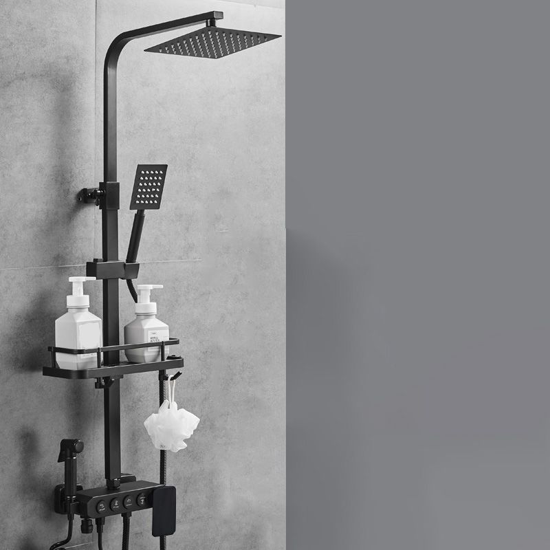 Contemporary Shower Set Slide Bar Adjustable Shower Head Wall Mounted Shower System