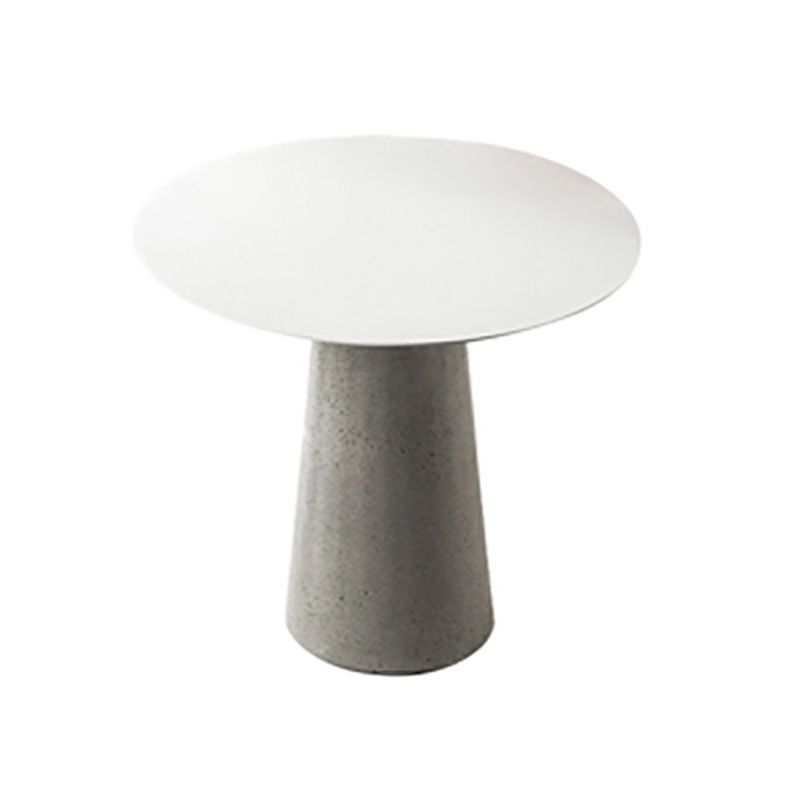 Iron Top End Side Table Concrete Pedestal Sofa Side Accent Table