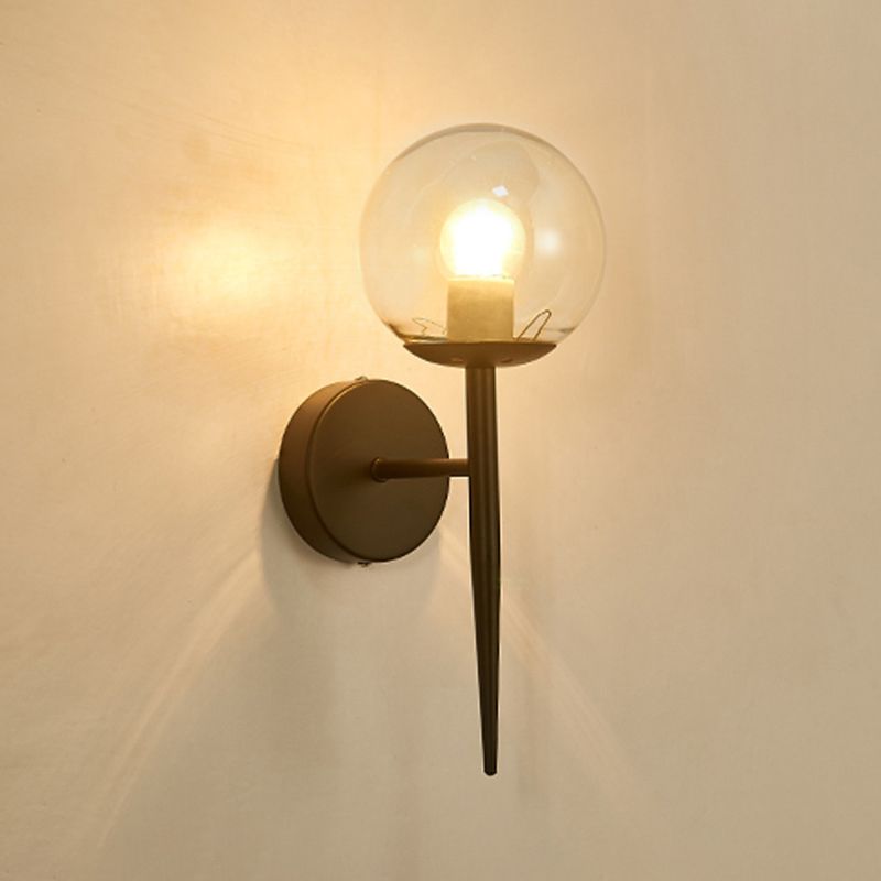 1-Licht nordischer Stil Metall Wandlampe Kugel Schatten Einfachheit Leuchte für Treppenflure