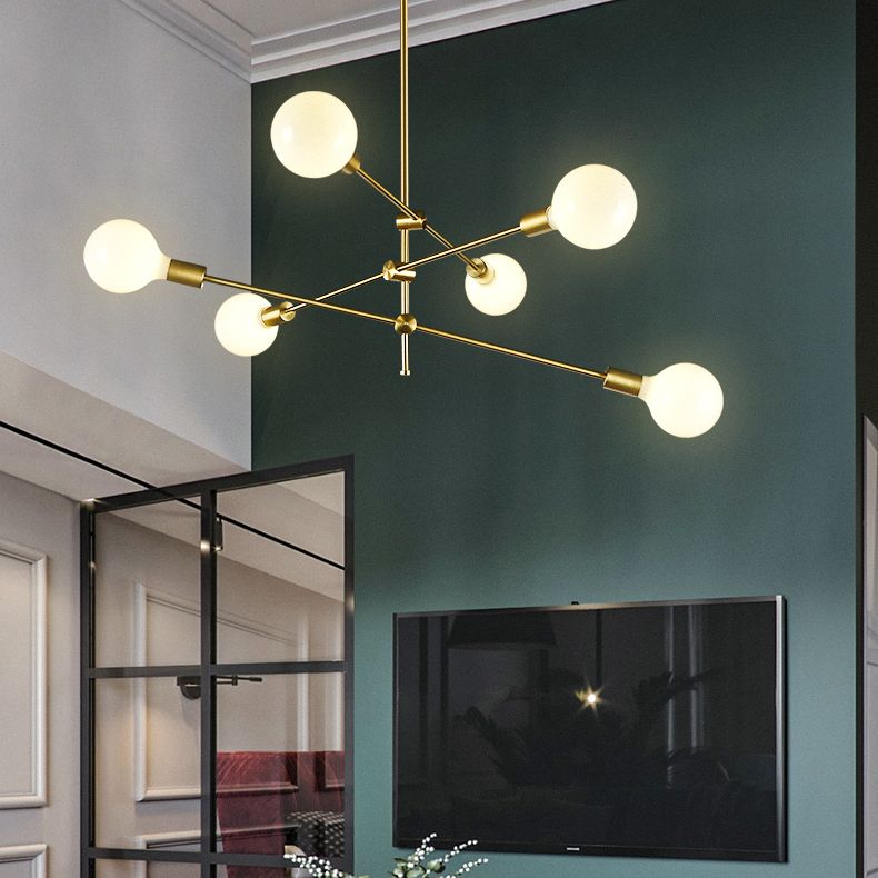 Metal Antique Antique Posting Lighting Accesors Sputnik Sphere Luces colgantes para sala de estar