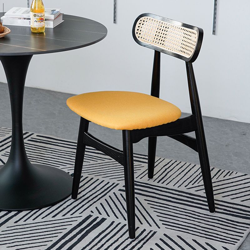 Silla lateral de comedor con respaldo abierto de estilo moderno, sillas de comedor laterales de madera para uso doméstico