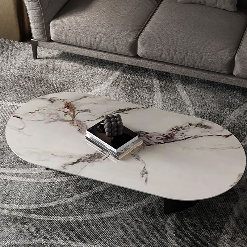 No Distressing Coffee Table Modern 2 Legs Free-Form Single Coffee Table