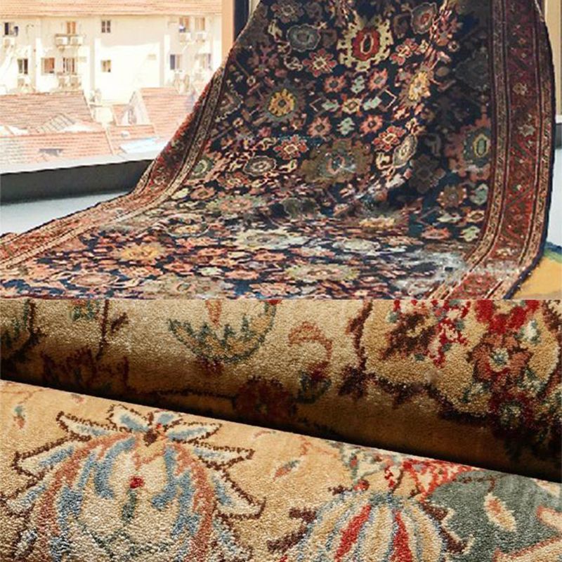 Antiquitätenmedaillon Teppich weißer Tonpolyester Teppich Nicht-Rutsch-Backing-Teppich für die Heimdekoration