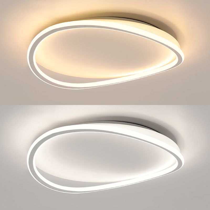 Lámpara de techo circular de hierro forjado con montaje empotrado LED artístico moderno con pantalla acrílica