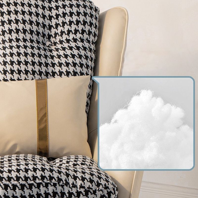 Modern Rocker Chair Upholstered Button-Tufted with Light Legs Glider