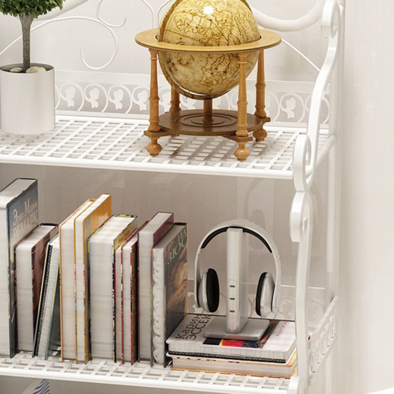 Modern Metal Vertical Shelf Bookcase Open Bookshelf for Bedroom