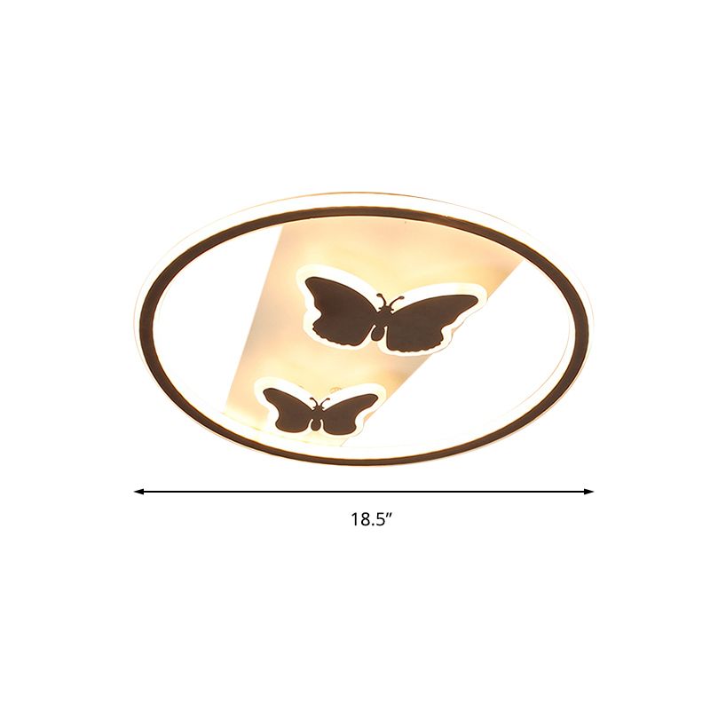 Plafonnier LED noir à Double papillon, moderne et élégant, en acrylique, pour chambre à coucher