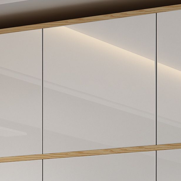 Hinged Storage Cabinet Engineered Wood Wardrobe Cabinet for Home