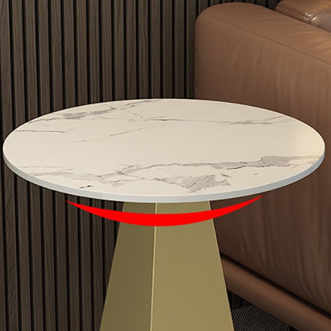 19.6"/23.6" Wide Modern Slate Round Side Table Pedestal End Table