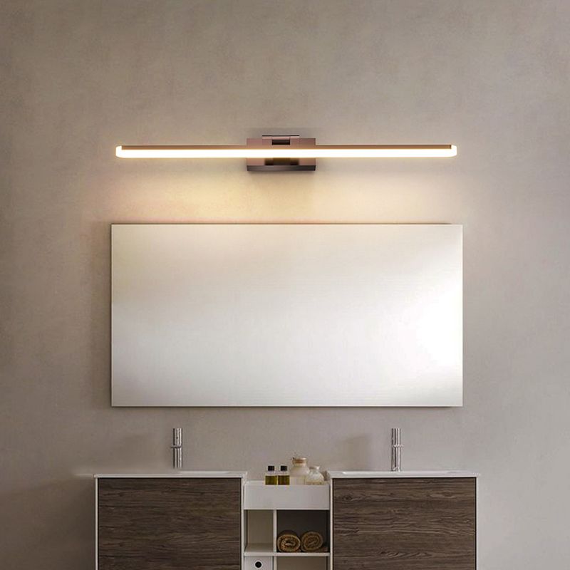 Metal Linear Shape Vanity Light Modern Style 1-Light Vanity Light Fixture