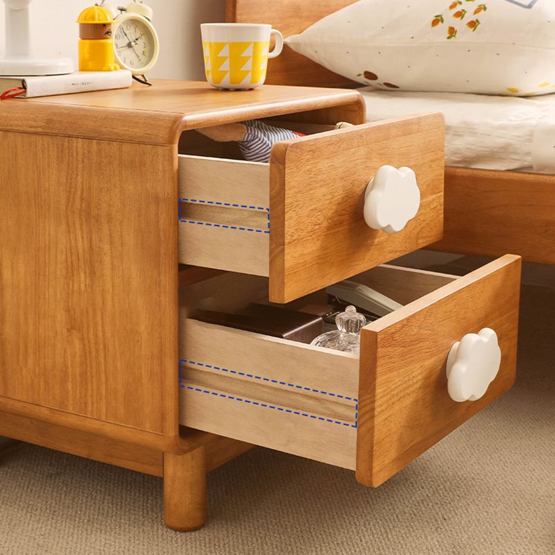 Modern No Theme Solid Wood Kids Bedside Table with and Drawers