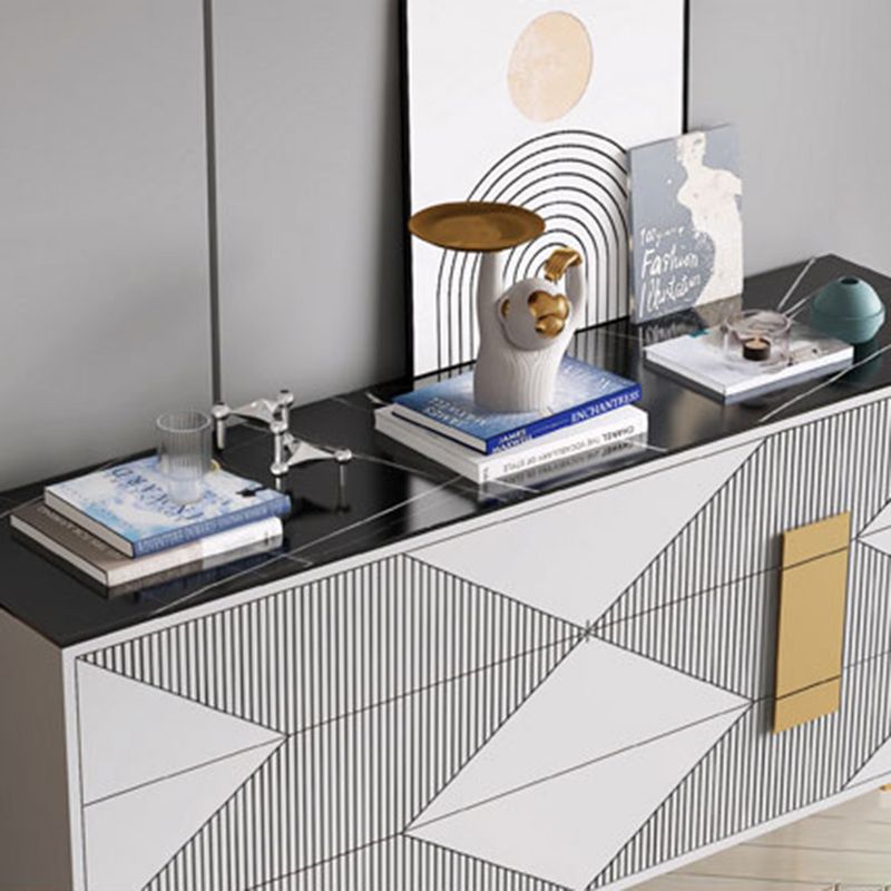 15.6-inch Width Storage Chest Classic Glam Stone Storage Chest Dresser