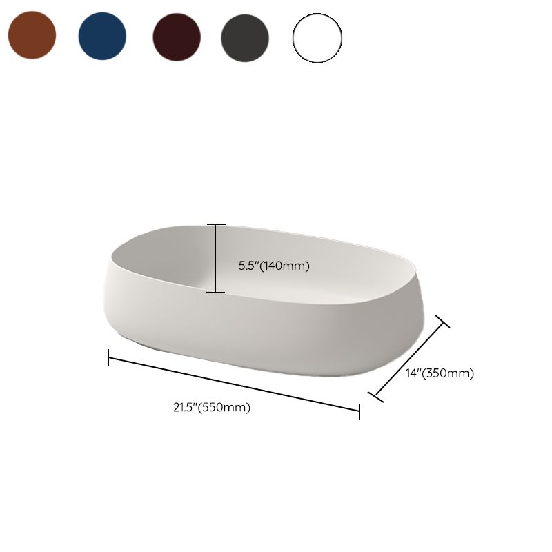 Modern Vessel Bathroom Sink No Craftsmanship Resin Wash Stand