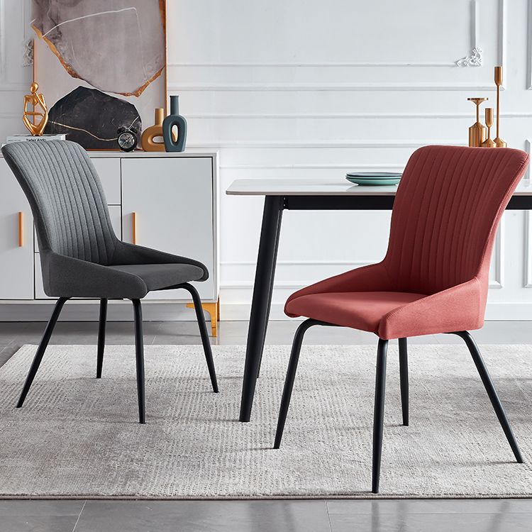 Silla de comedor de metal de estilo moderno, silla lateral con brazo de comedor para cocina