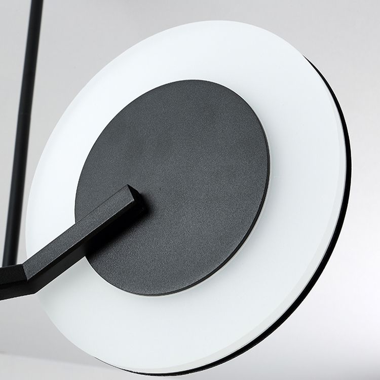 Moderne stijl metalen kroonluchter licht zwarte schotel schaduw hanglamp voor woonkamer