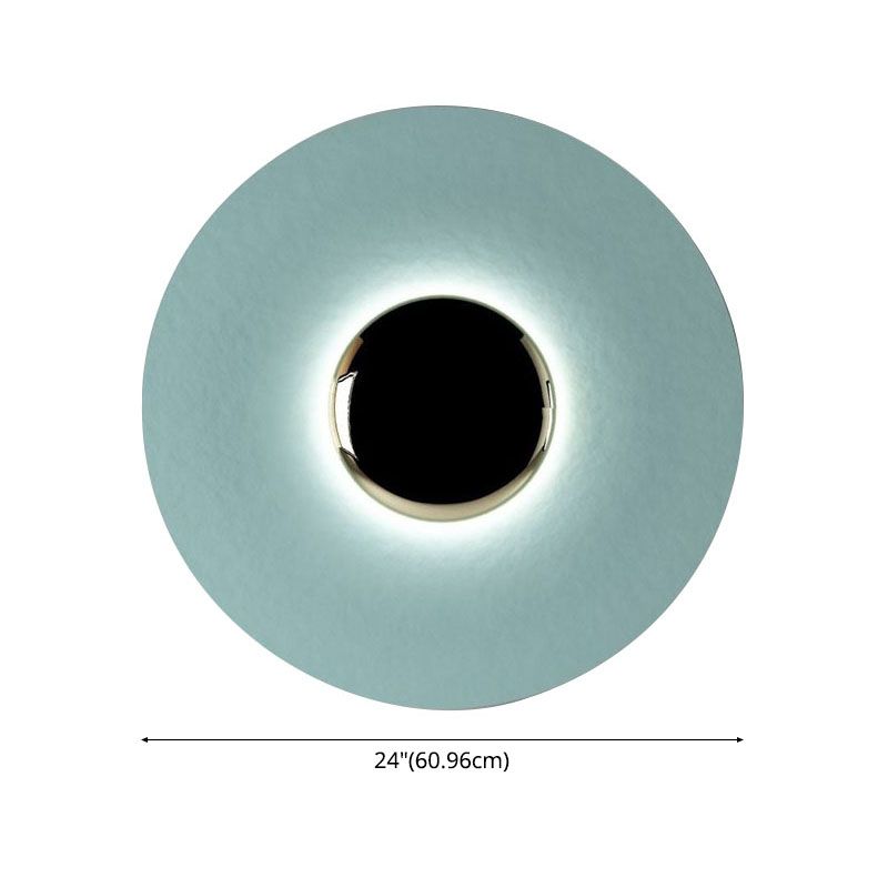 1-Light Contemporary Iron Wall Sconce Circle Wall Light Lamp for Bedroom