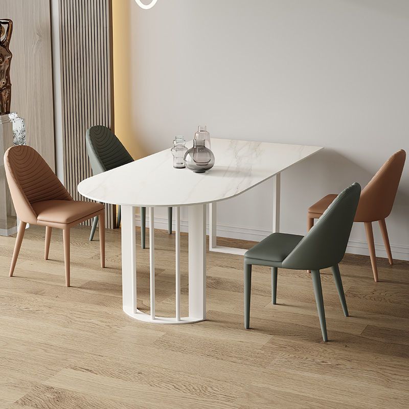 Stone Dining Room Collection Contemporary Double Pedestal Dining Table for Home