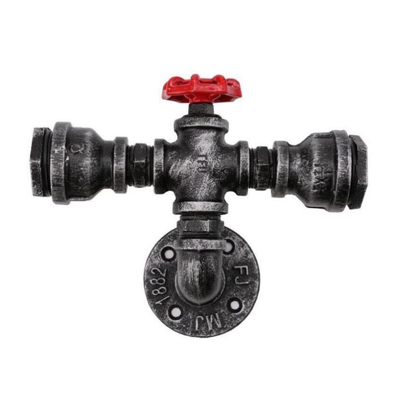 Luz montada en la pared lámpara de agua de estilo industrial Válvula de agua de metal luz montada en la pared