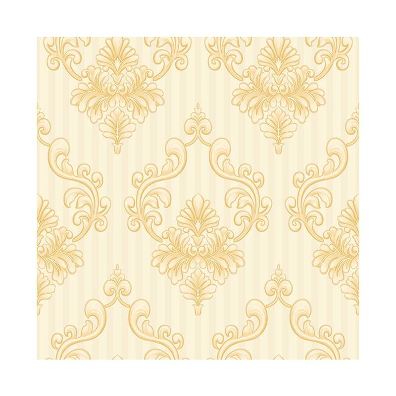 Dark Color Damask Wallpaper Roll Non-Pasted Retro Style Living Room Wall Decoration