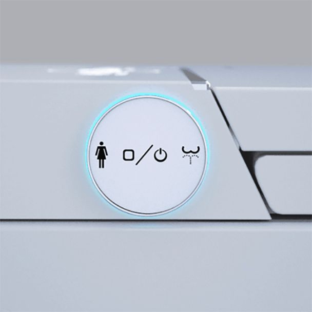 Elongated Wall Mounted Bidet White Wall Hung Toilet Set with Heated Seat