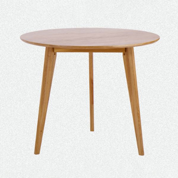 Round 4-foot Dining Table Oak Solid Wood Furniture for Dining Room Home