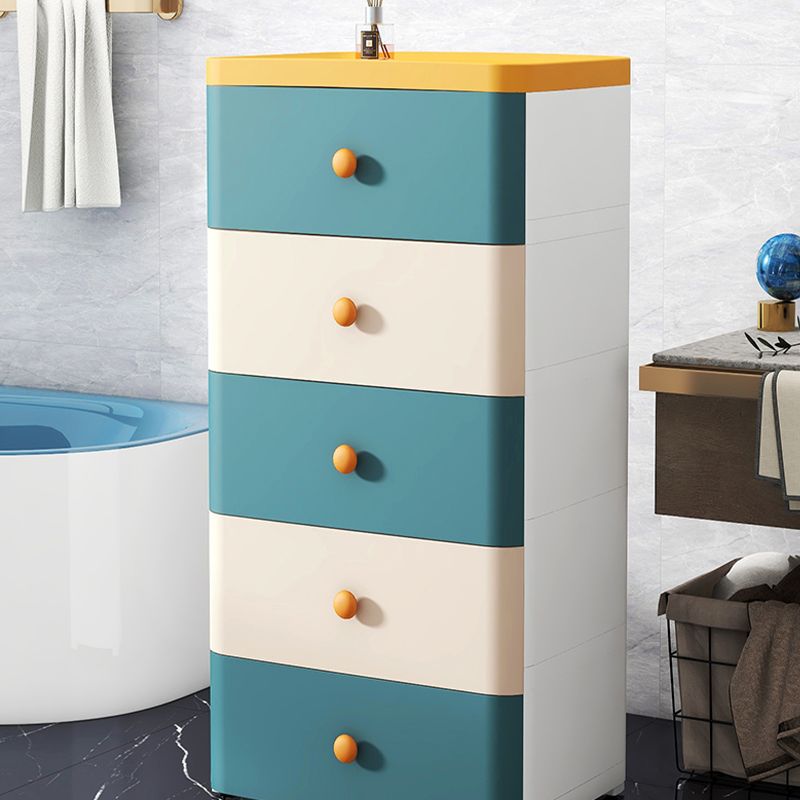 5-Drawer Wardrobe Armoire with Legs Modern Plastic Storage Cabinet