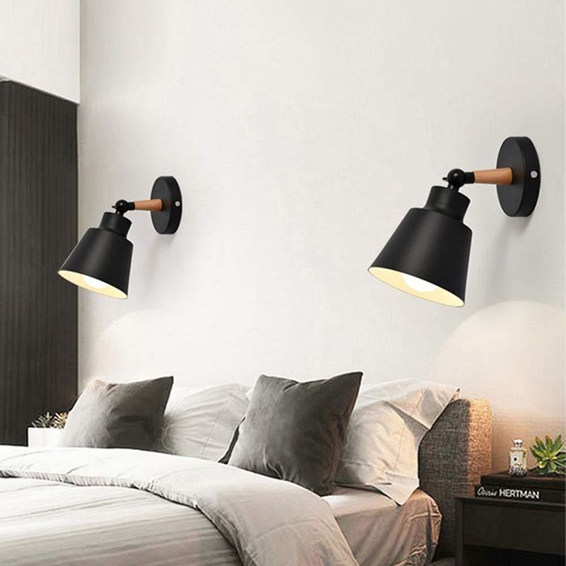 Cone Wall Lighting Fixture Modern Style Metal Wall Mounted Light Fixture for Bedroom