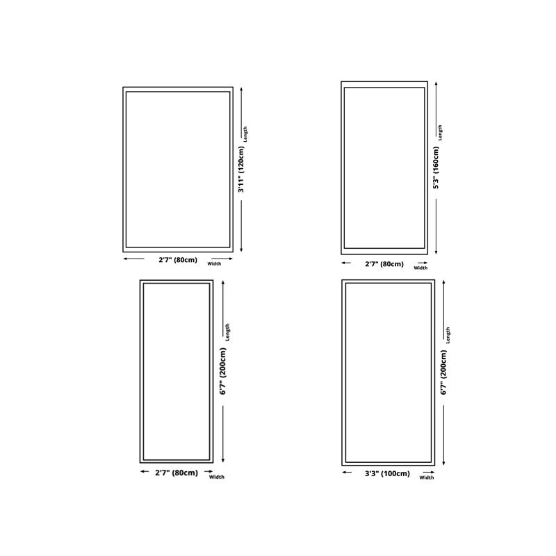 White Modern Rug Polyester Abstract Line Rug Non-Slip Backing Rug for Home Decor