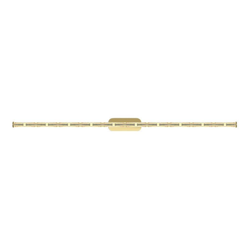 Golden/Black Single Contemporary Bathroom Vanity Light LED Metallic Bath Bar