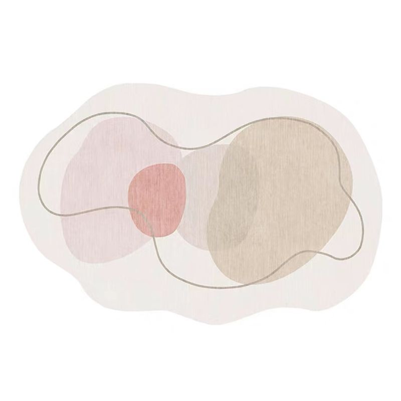 Alfombra casual de color marrón claro alfombra novedosa de poliéster alfombra lavable para sala de estar