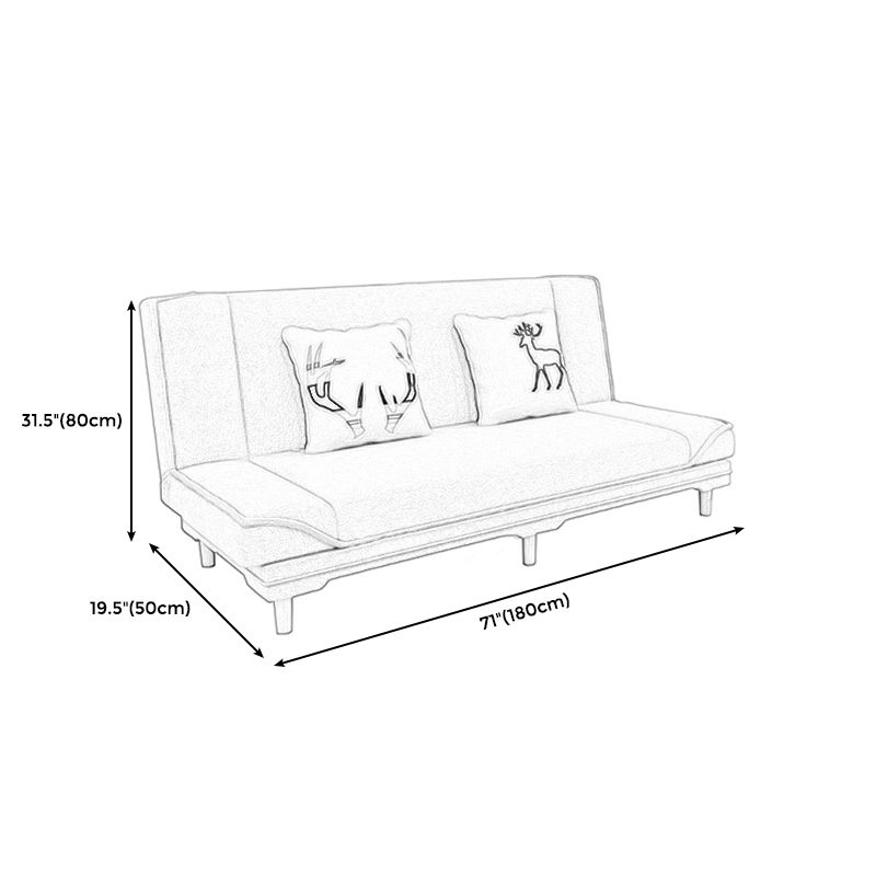Moderner armloser Sofa mit Baumwollmischung 27,55 "W Cabrio Sleeper Sofa für Wohnzimmer