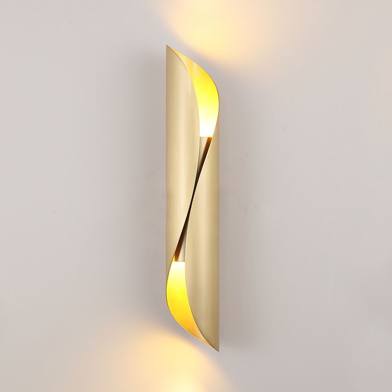 Modern Luxury LED Wall Lamp Wrought Iron Cylindrical Wall Sconce for Interior Spaces