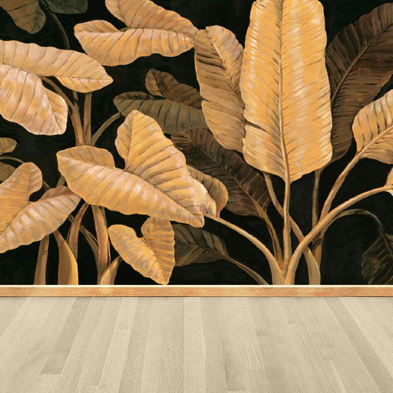 Various Leaves Wall Mural for Dining Room Illustration Wall Decor, Custom Printed