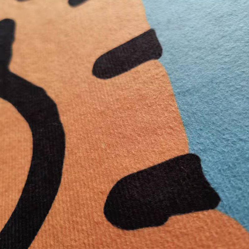 Minimalist Carpet Contrast Panel Carpet Polyester Stain Resistant Area Rug for Living Room