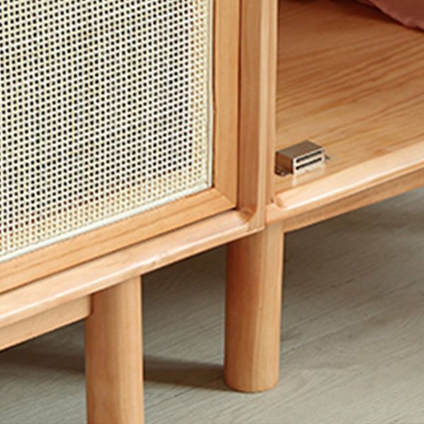 Pine Solid Wood Wardrobe Modern Freestanding Wardrobe with Legs