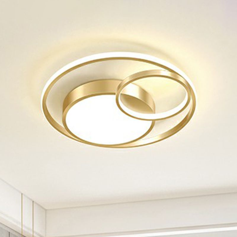 Moderne ringvormige inbouwverlichting metalen slaapkamer LED-plafondlamp