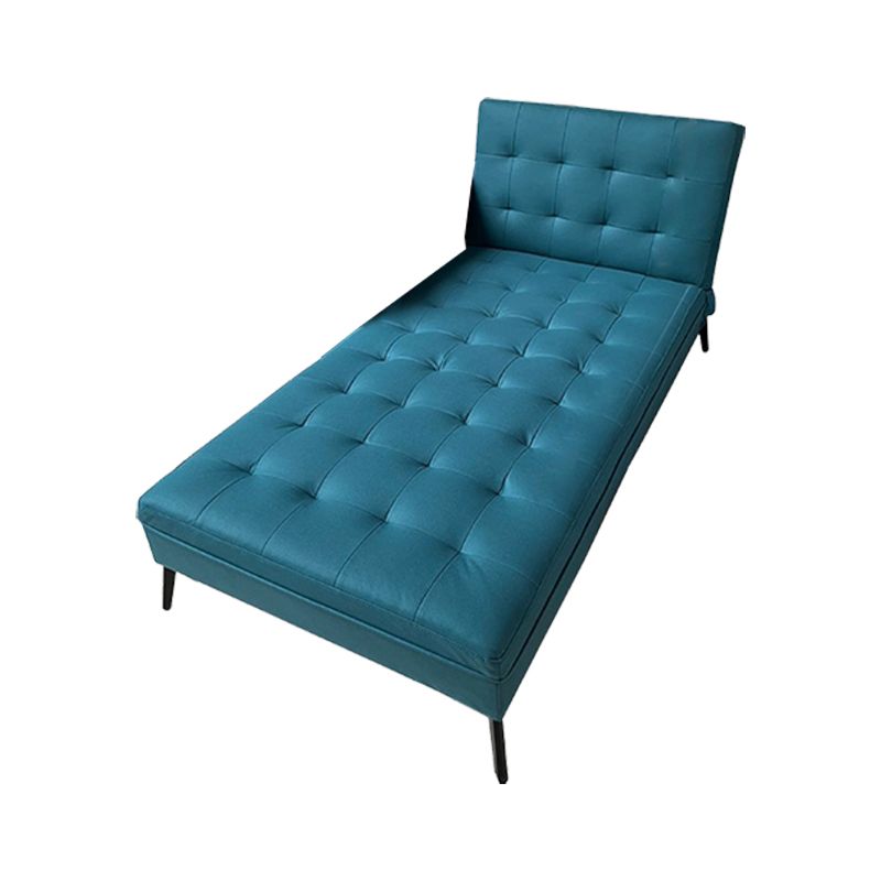 Modern Adjustable Standard Yoga Chaise with Accent Pillows Faux Leather Lounge Chair
