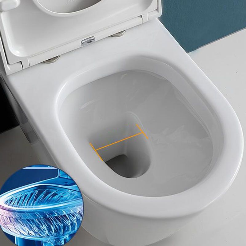 Electronic Elongated Toilet Vitreous China Wall Mounted Bidet Soft Closing Seat