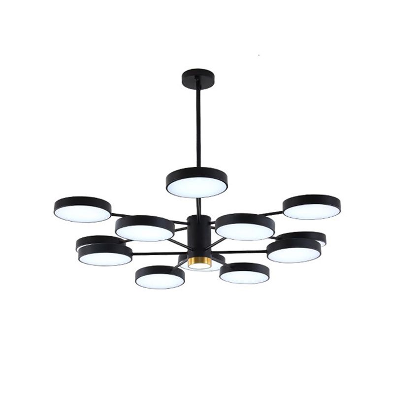 Moderne metalen kroonluchter verlichtingsarmaturen Round Multi-Head Suspension Pendant Lamp