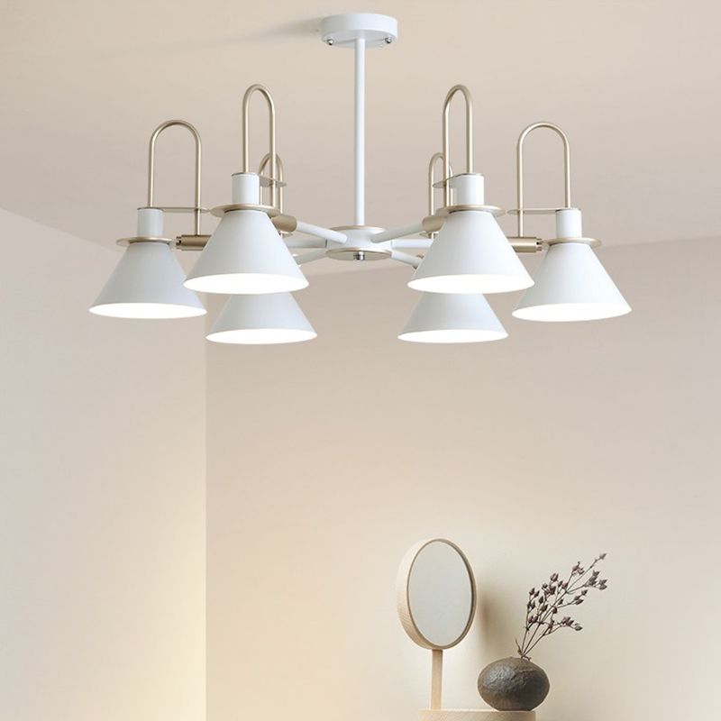 Trump Metal Hanging Chandelier Luz de colgante de suspensión modernista con diseño radial para dormitorio