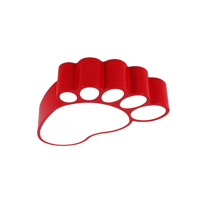 Acryl-Fußtritt-ähnliche LED-Unterputzlampe für Kinder, rot/gelb/blau, bündige Deckenleuchte für den Kindergarten