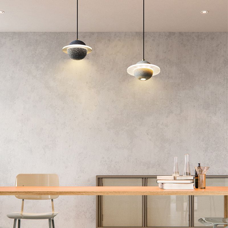 Modern Style Spherical Shape Pendant Lighting Cement Pendant Light for Bedroom