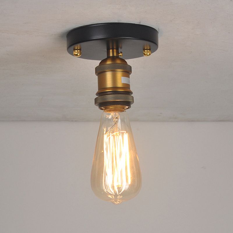 Luminaires encastrés à ampoule exposée en métal industriel à 1 lumière
