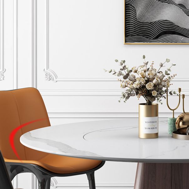 Contemporary Sintered Stone Dining Table Round Dining Room Table