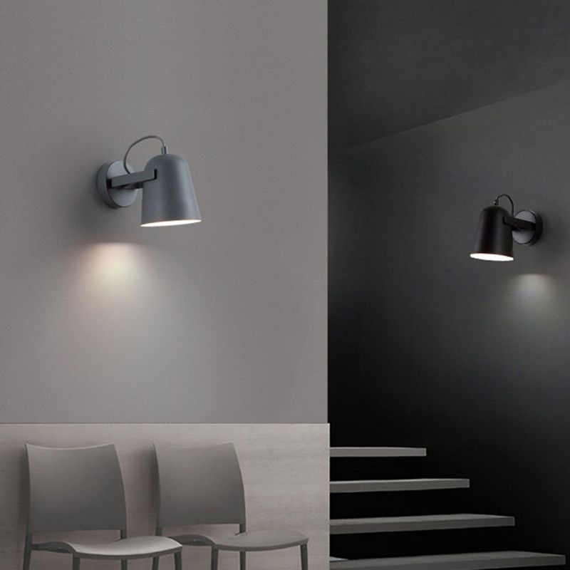 Illuminazione con applione da parete a campana contemporanea metallo 1 lampada montata a parete per la testa