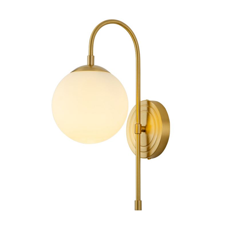 Nordic Style Copper Vanity Light Ball Shape Vanity Lamp for Shower Room