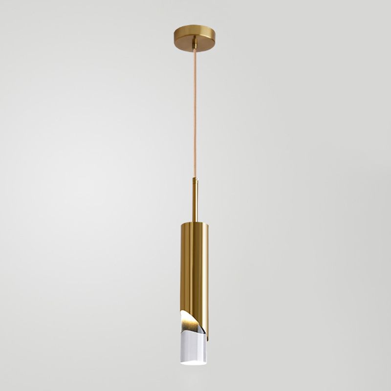 LED Mini Cilindri a cilindri Lighting Forma lampada a soffitto in metallo in tonalità acrilica trasparente